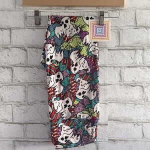 NEW!! LuLaRoe OS Ghost Leggings Pink Red ONESIze soft stretchy